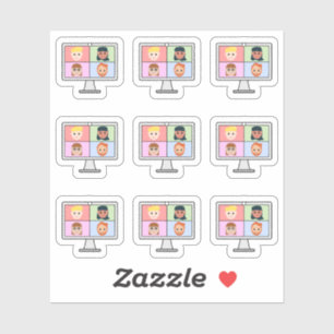 Online Conference Video Call Meeting Bujo Planner  Sticker