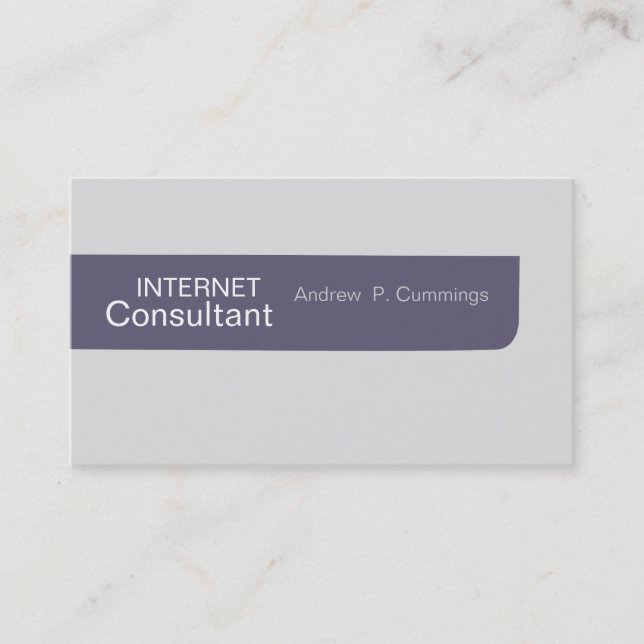 Online Customization Plain Modern Unisex Minimal Business Card (Front)