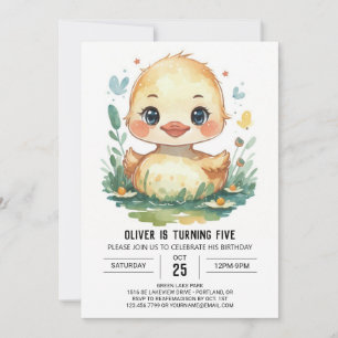 Online Cute Duck Birthday Invitation