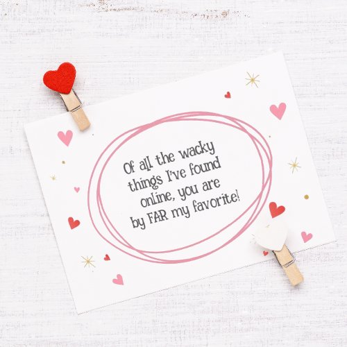 Online Dating Valentine Holiday Card