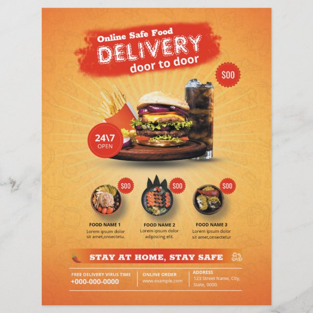 Online Delivery Service Flyer (Front)