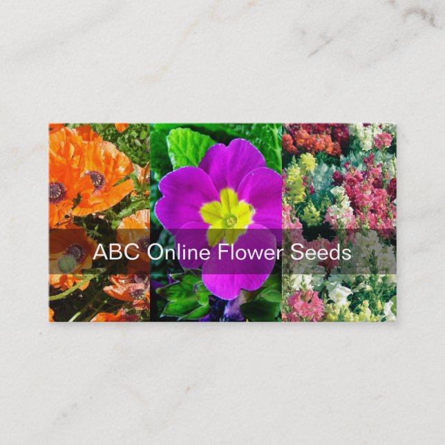 online flower seeds business card (Front)