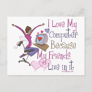 Online Friends Postcards