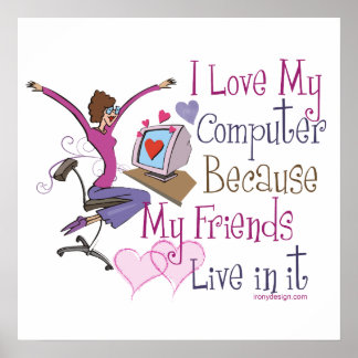 Online Friends Poster Print