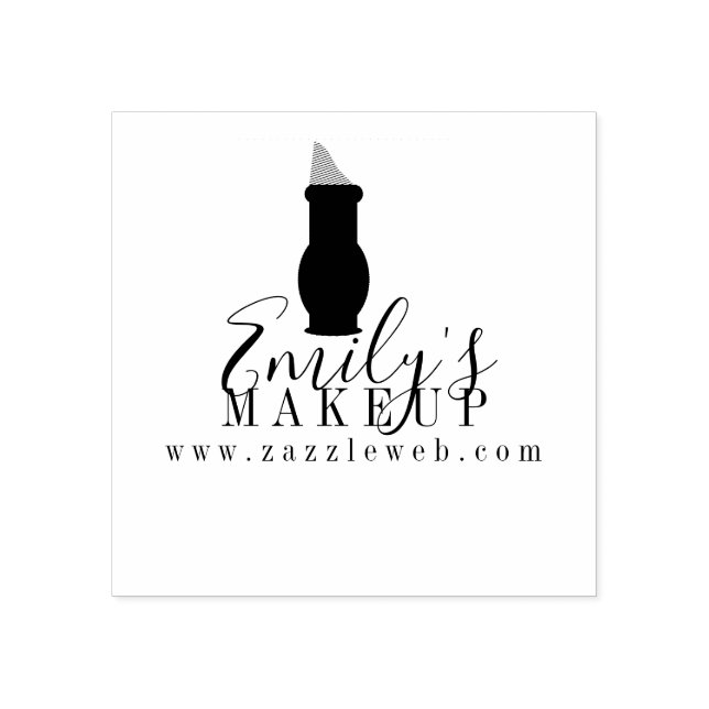 Online  Makeup Products Boutique Logo   Rubber Stamp (Imprint)