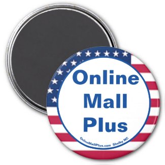 Online Mall Plus Refrigerator Magnet
