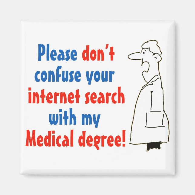 Online Medical Diagnosis and a Qualified Doctor Magnet (Front)