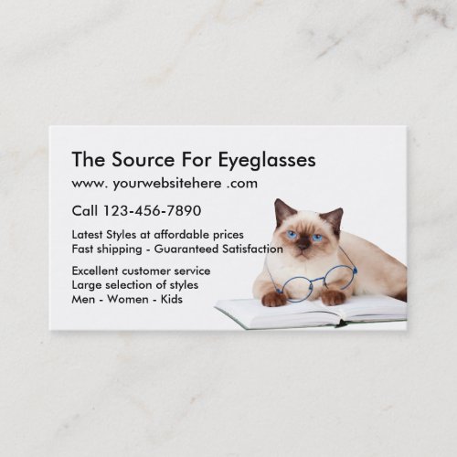Online Optical Store Business Card