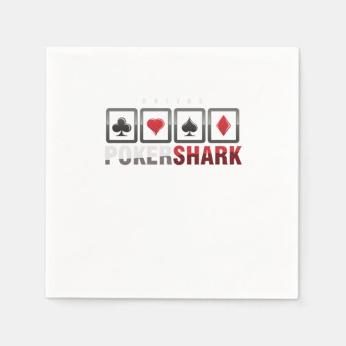 Online Poker Shark Casino Cards Player Gambler Gif Napkins