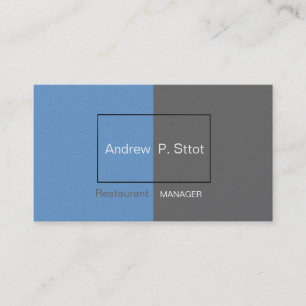 Online Printing Modern Bluish Framed Masculine Business Card
