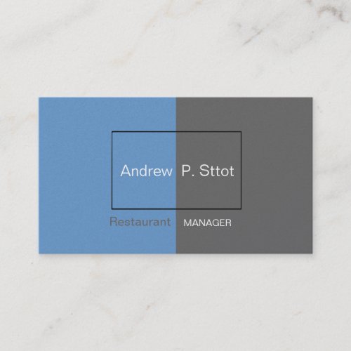 Plain Businesman Masculine Business Card Template