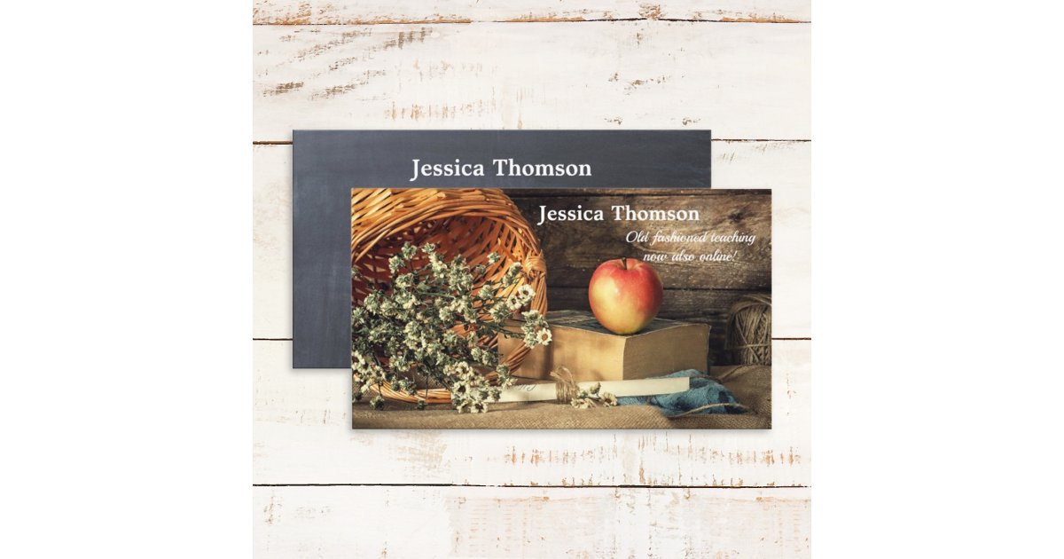 Online Private Tutor or Substitute Teacher Business Card | Zazzle