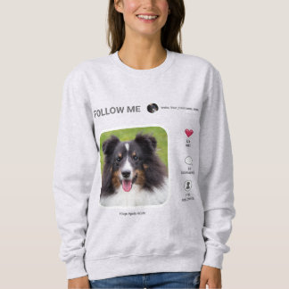 Online Profile Inspired Custom Photo Template Sweatshirt