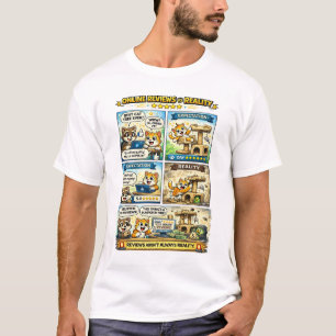 Online Reviews vs Reality – Funny Cat Comic  T-Shirt