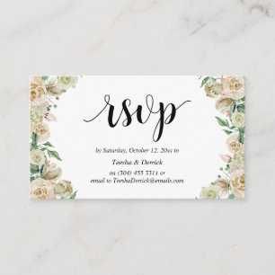 Online RSVP, Modern Dusk Florals Enclosure Card