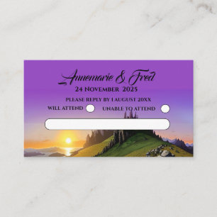 Online RSVP/QR Code Mountain Wildflower  Enclosure Card