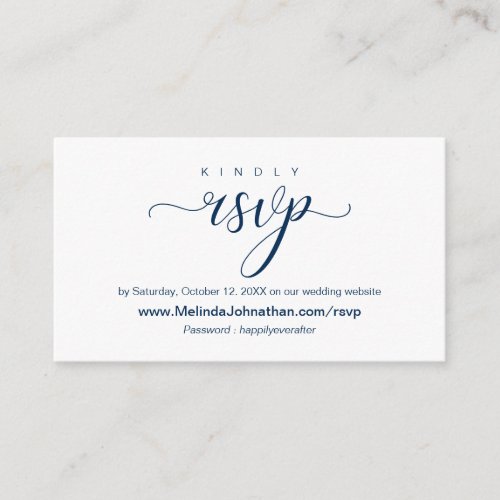 Online RSVP website respond wedding Enclosure Card