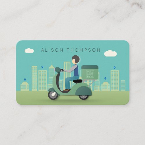 Online Scooter Freight Delivery Driver Service Business Card