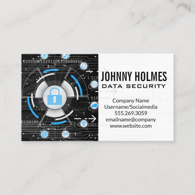 Online Security | Cyber Technology Business Card (Front)