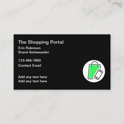 Online Shopping Portal Business Cards