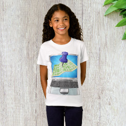 Online Street Map Girls T-Shirt