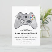 Online Video Game Birthday Party Invitation (Standing Front)