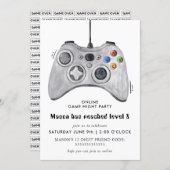 Online Video Game Birthday Party Invitation (Front/Back)