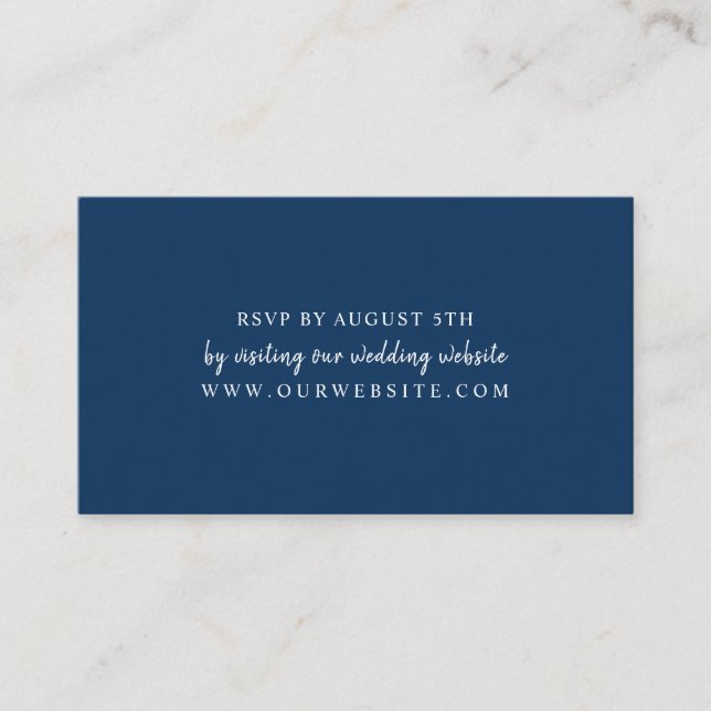 Online wedding RSVP website card | any color (Front)