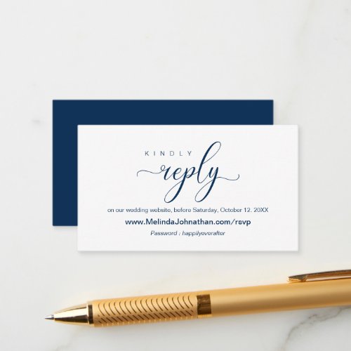 Online Wedding RSVP website respond Enclosure Card