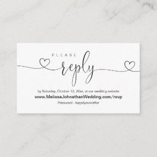Online Wedding Website RSVP, Modern calligraphy Enclosure Card