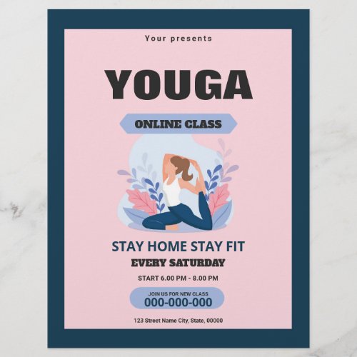 Online Yoga Class Flyer