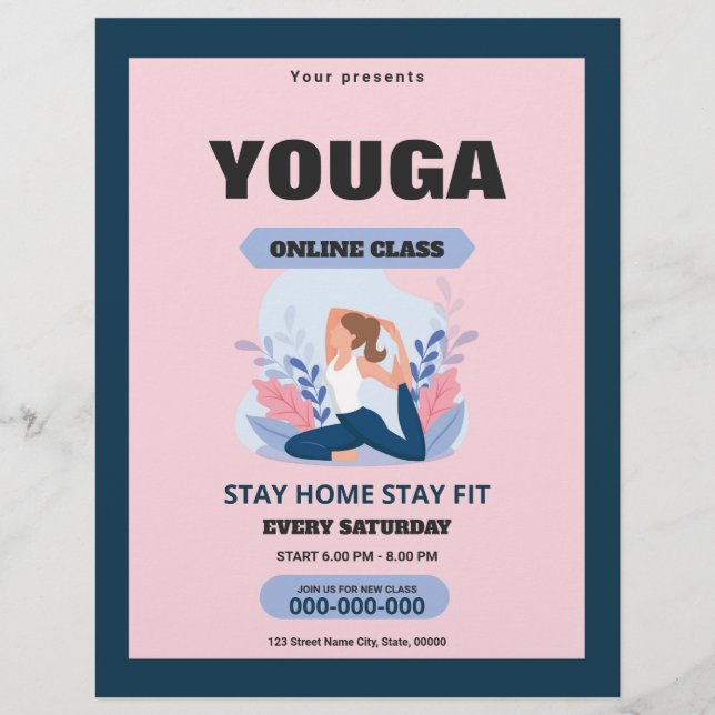 Online Yoga Class Flyer (Front)