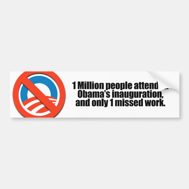 Only 1 person missed work bumper sticker (Front)