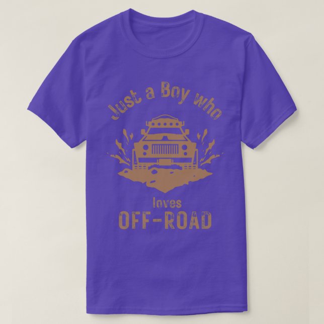Only a Boy who loves Off Road 1  T-Shirt (Design Front)
