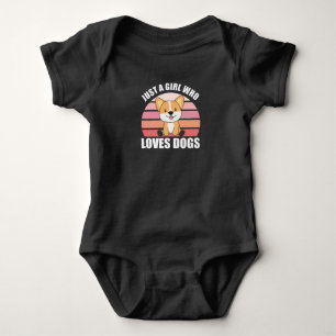 Only A Girl Corgis Loves Kawaii Dog Corgi Baby Bodysuit