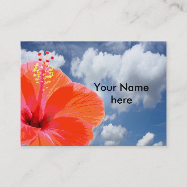 Only a Hibiscus Blossom + your text & ideas Business Card (Front)