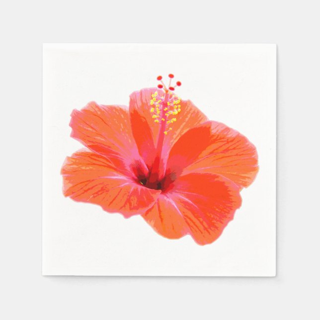 Only a Hibiscus Blossom + your text & ideas Paper Napkins (Front)