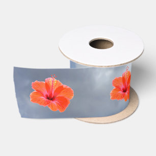 Only a Hibiscus Blossom + your text & ideas Satin Ribbon