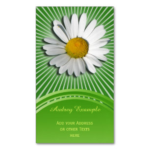 Only a Marguerite Blossom + your backgr. & ideas Business Card Magnet