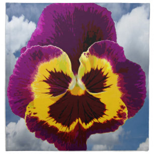 Only a Pansy Blossom + your text & ideas Cloth Napkin