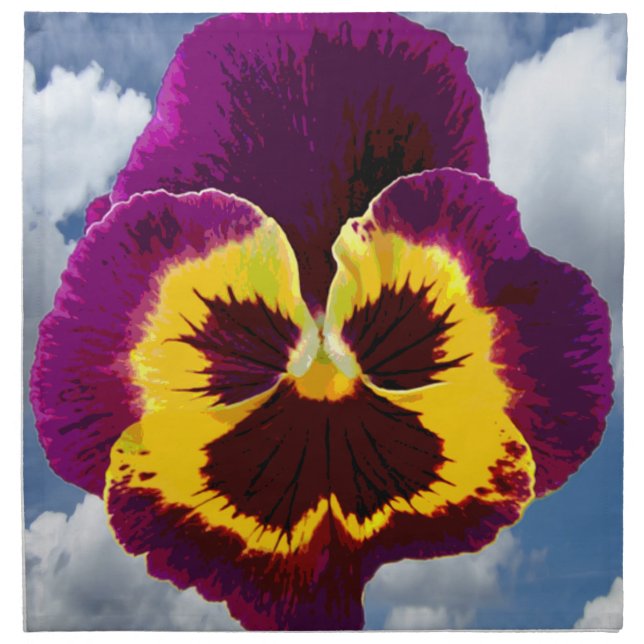 Only a Pansy Blossom + your text & ideas Cloth Napkin (Front)