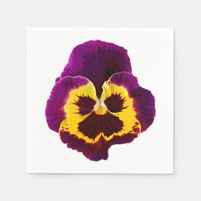 Only a Pansy Blossom + your text & ideas Napkins (Front)