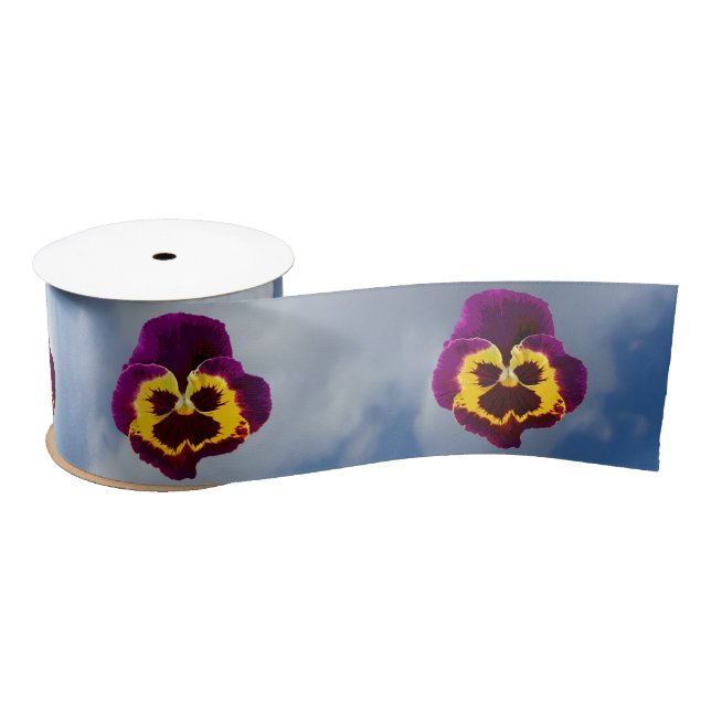 Only a Pansy Blossom + your text & ideas Satin Ribbon (Spool)