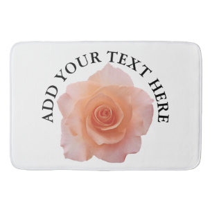 Only a Rose Blossom + your text & ideas Bath Mat