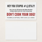 Only a Stupid Person Leaves a Dog in Hot Car (Front & Back)