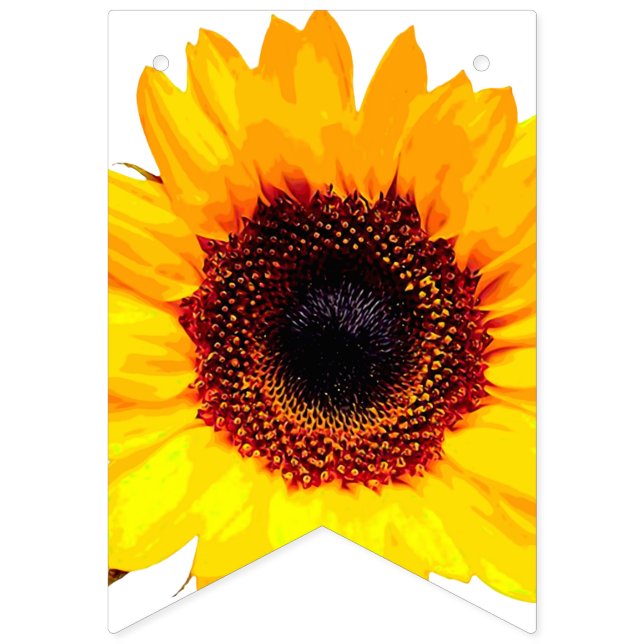 Only a Sunflower Blossom + your backgr. & ideas Bunting Flags (First Flag)