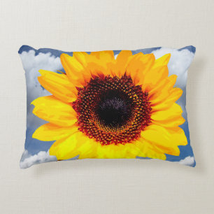Only a Sunflower Blossom + your text & ideas Decorative Pillow