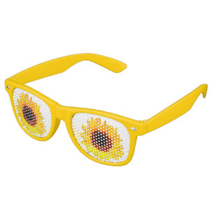 Only a Sunflower Blossom + your text & ideas Retro Sunglasses