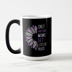 only awesome moms get lots of hugs color morph mug