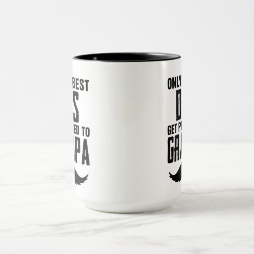 Funny "Only The Best Dads Get Promoted To Grandpa" Coffee Mug - 11 Oz Ceramic, White - Perfect Gift For Grandfathers